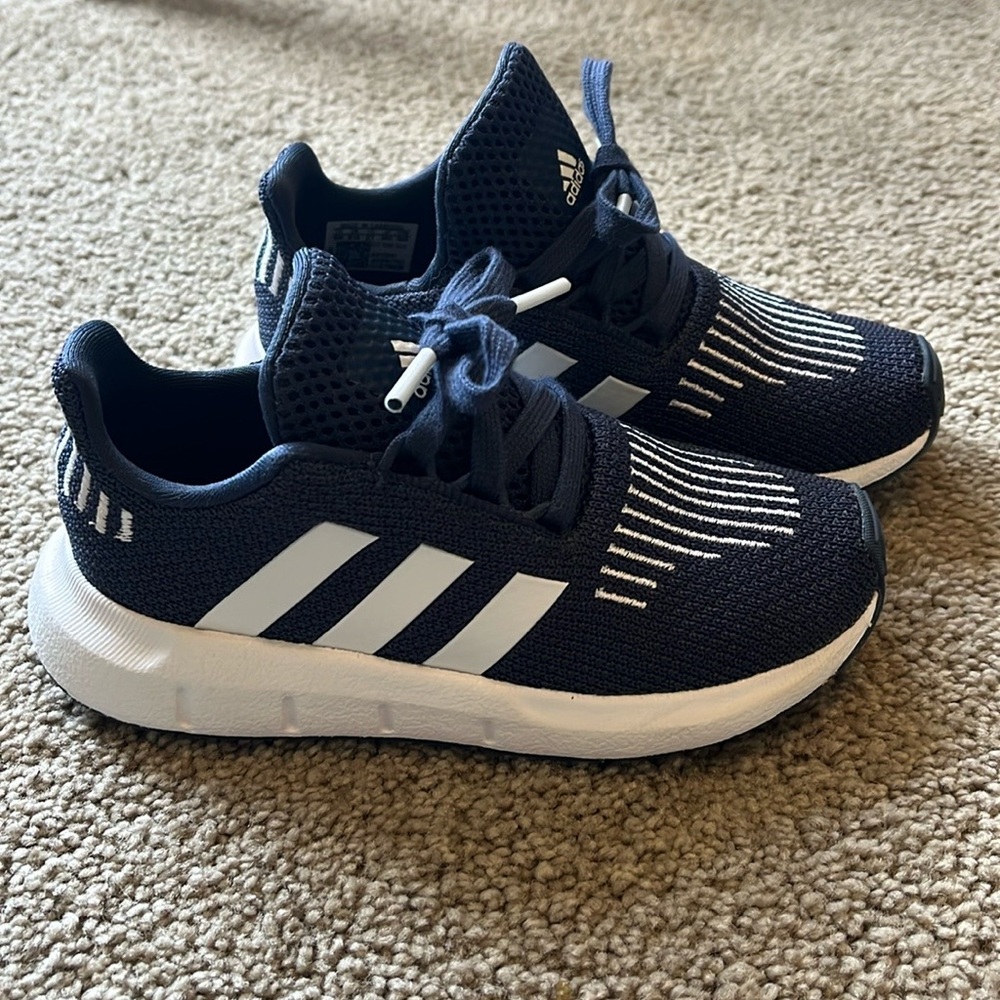 Adidas Kids Navy and White Sneakers